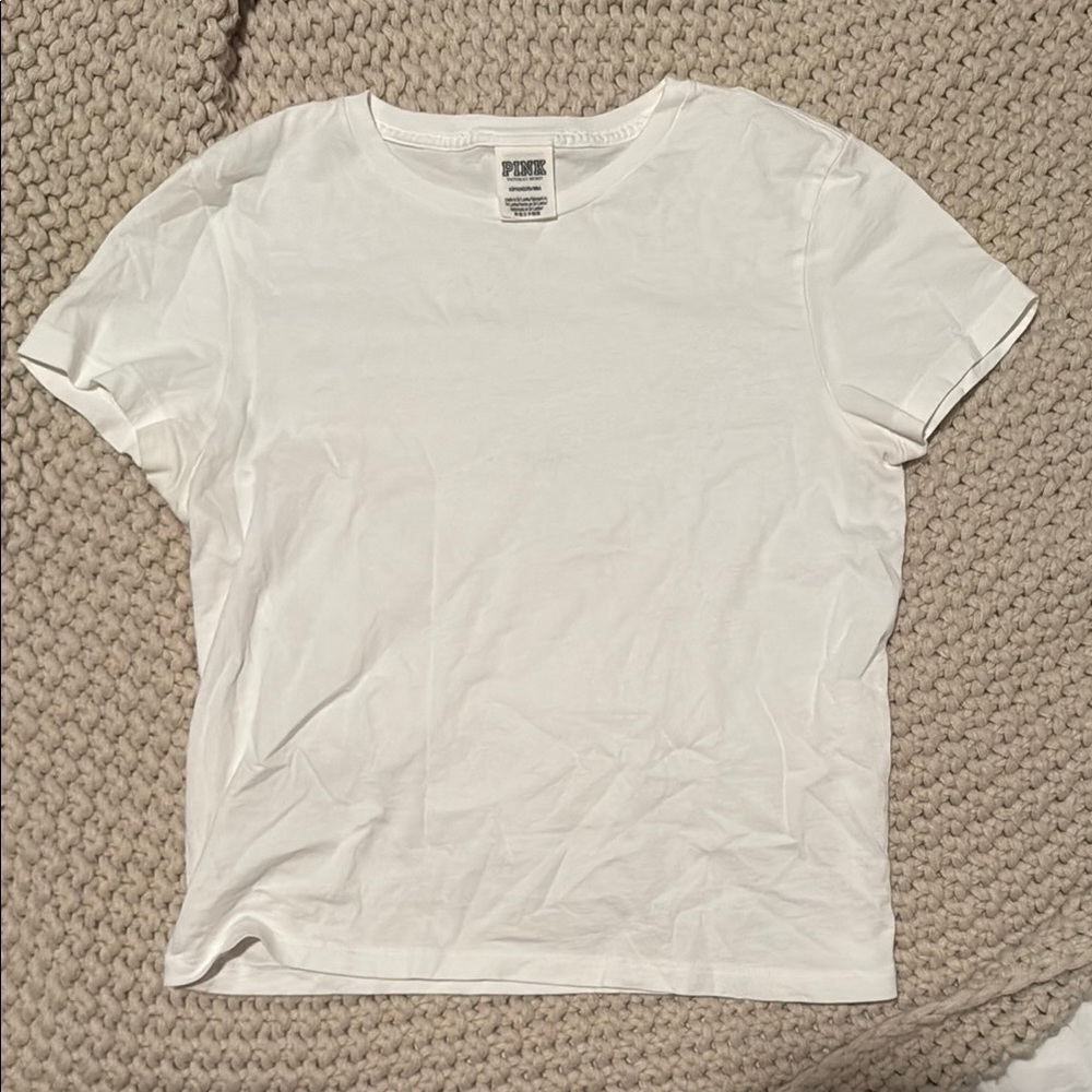 White T-Shirt: PINK